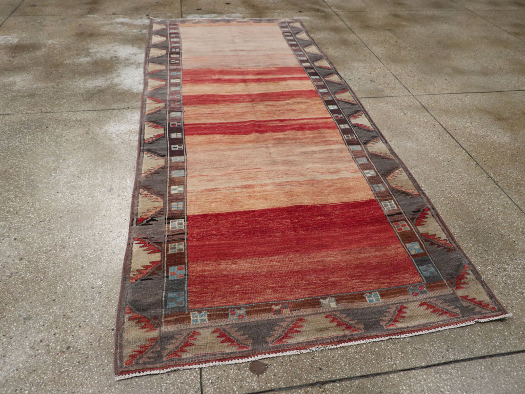 Vintage Turkish Anatolian Wide Gallery Runner, No.33339 - Staging