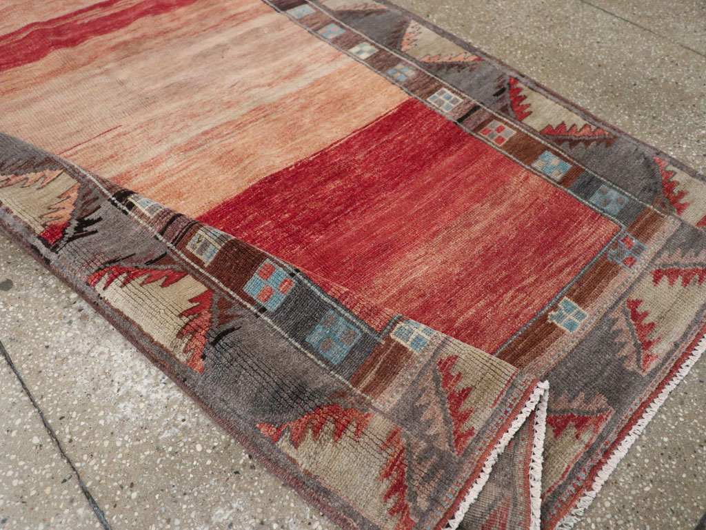 Vintage Turkish Anatolian Wide Gallery Runner, No.33339 - Staging