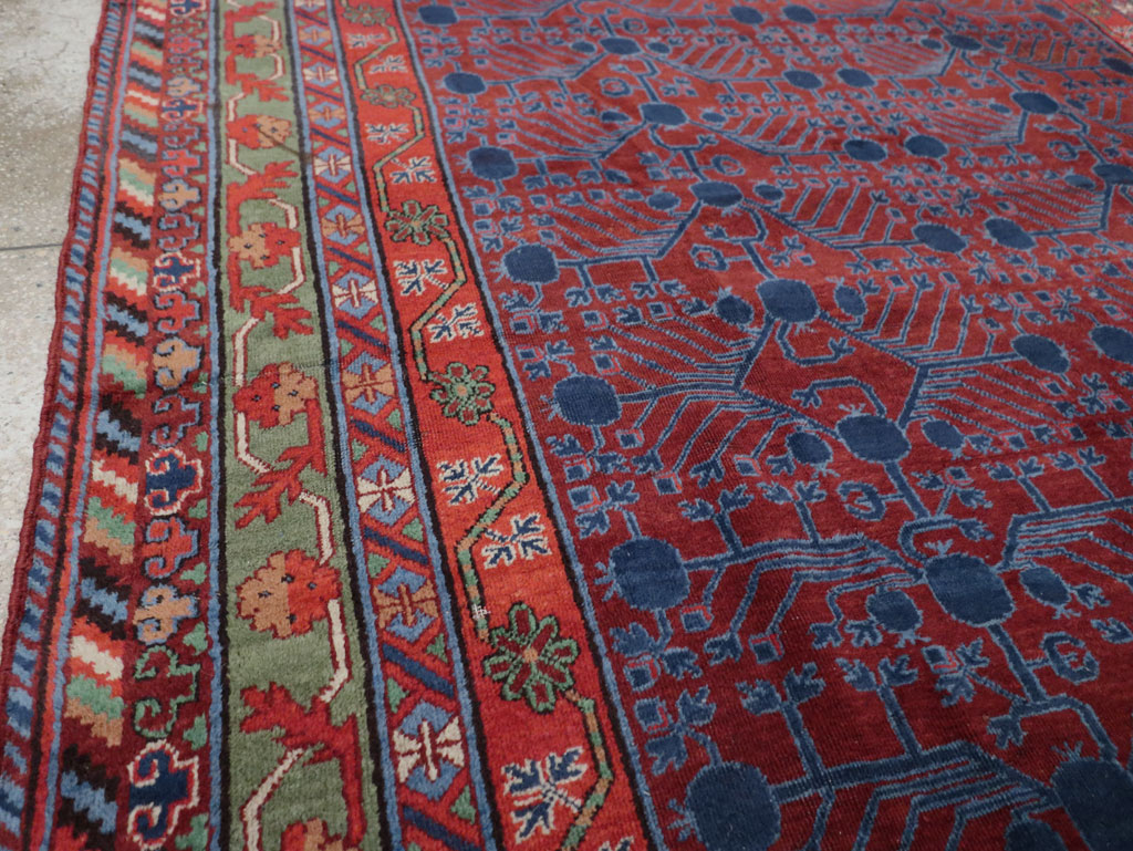 Antique East Turkestan Khotan Accent Rug, No.33356 - Staging