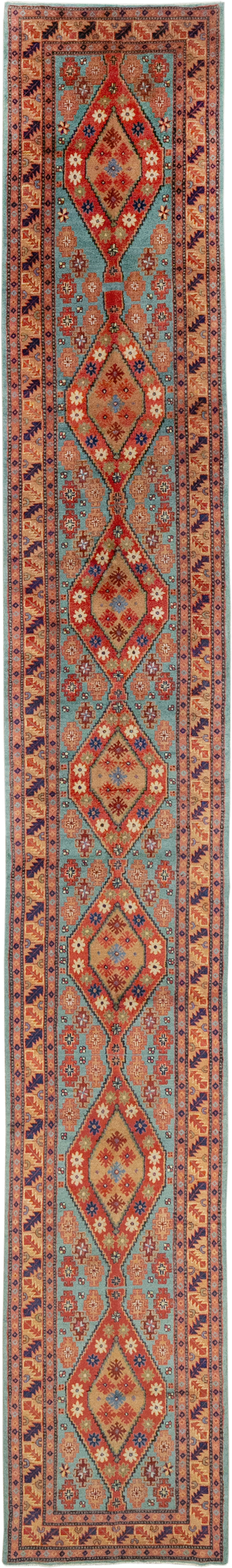 Antique East Turkestan Khotan Long Runner, No.33357 - Staging