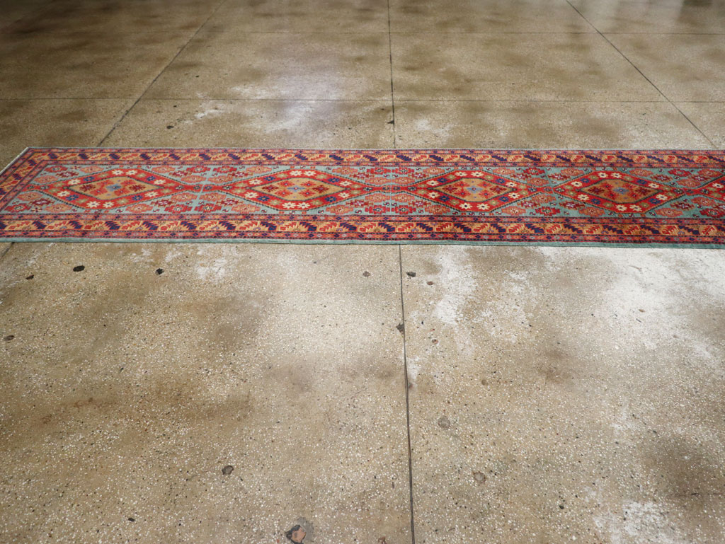 Antique East Turkestan Khotan Long Runner, No.33357 - Staging