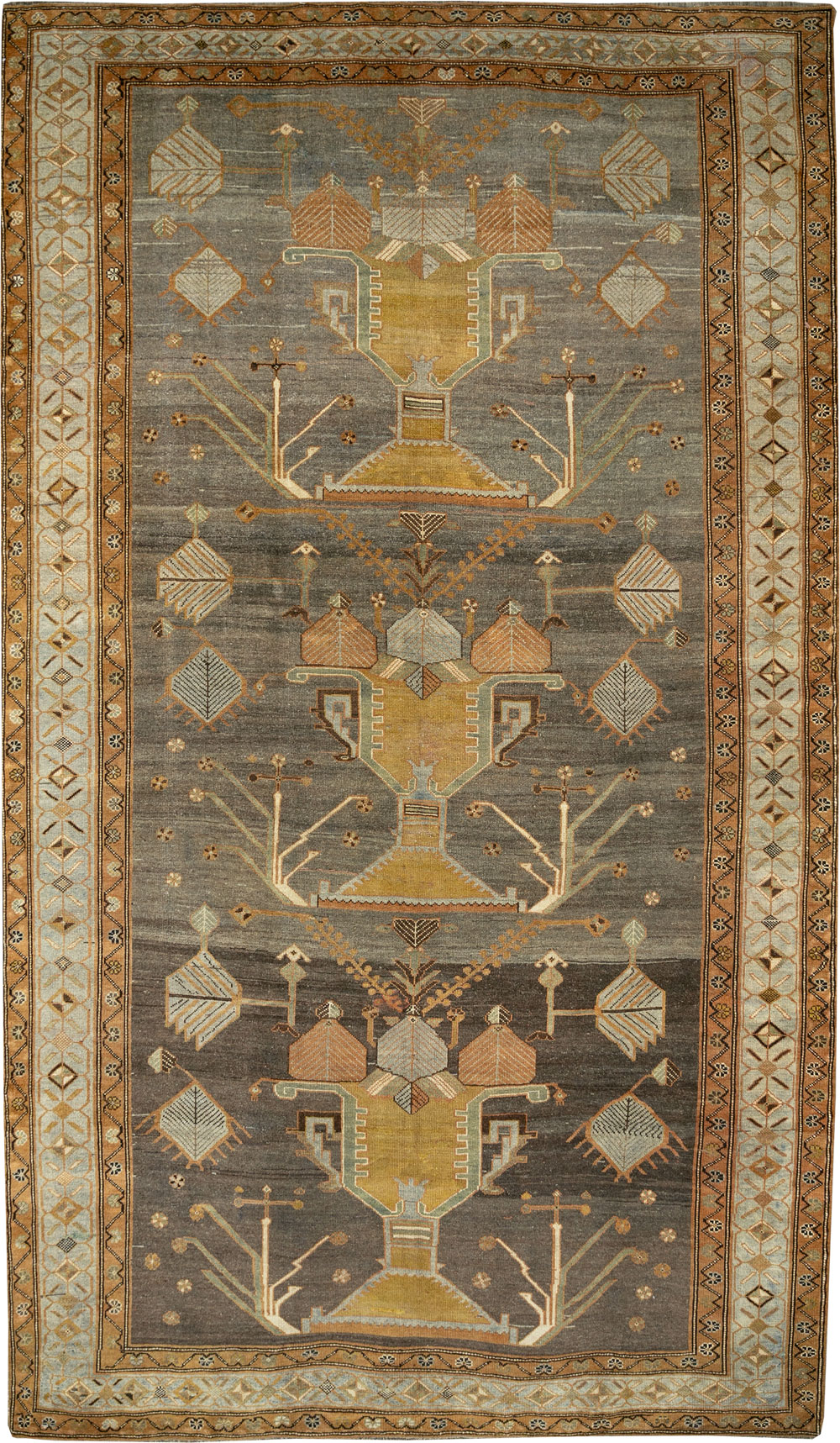 Antique Persian Kurdish Gallery Carpet, No.33359 - Staging