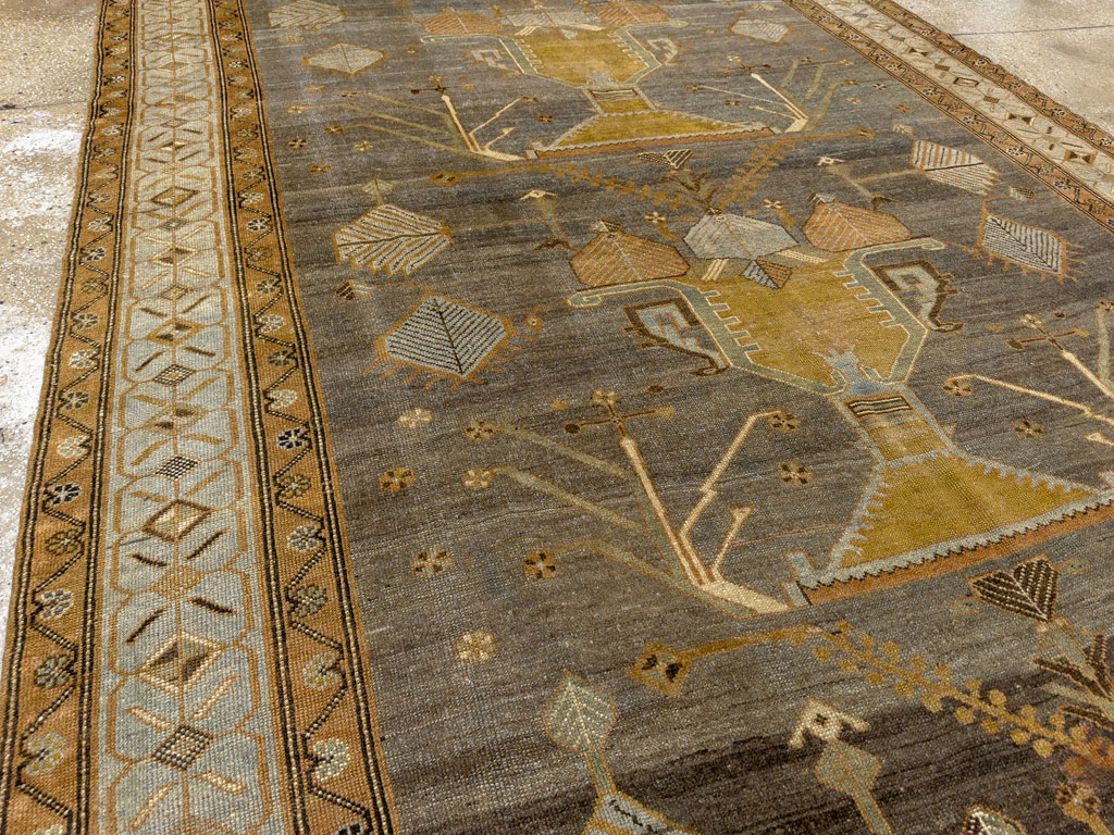 Antique Persian Kurdish Gallery Carpet, No.33359 - Staging