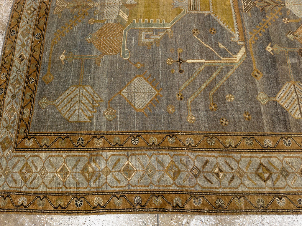 Antique Persian Kurdish Gallery Carpet, No.33359 - Staging