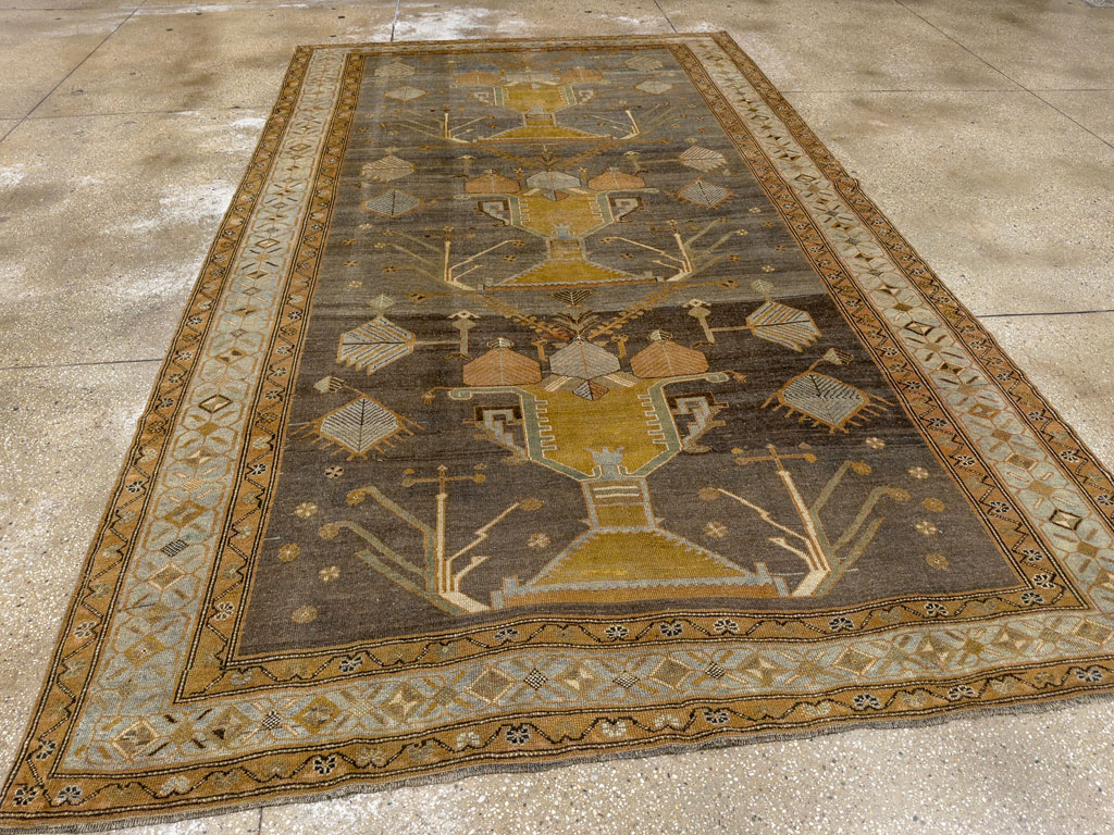 Antique Persian Kurdish Gallery Carpet, No.33359 - Staging