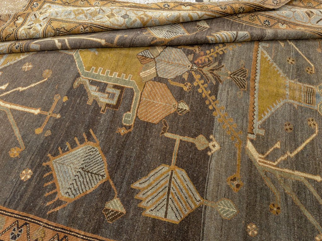 Antique Persian Kurdish Gallery Carpet, No.33359 - Staging