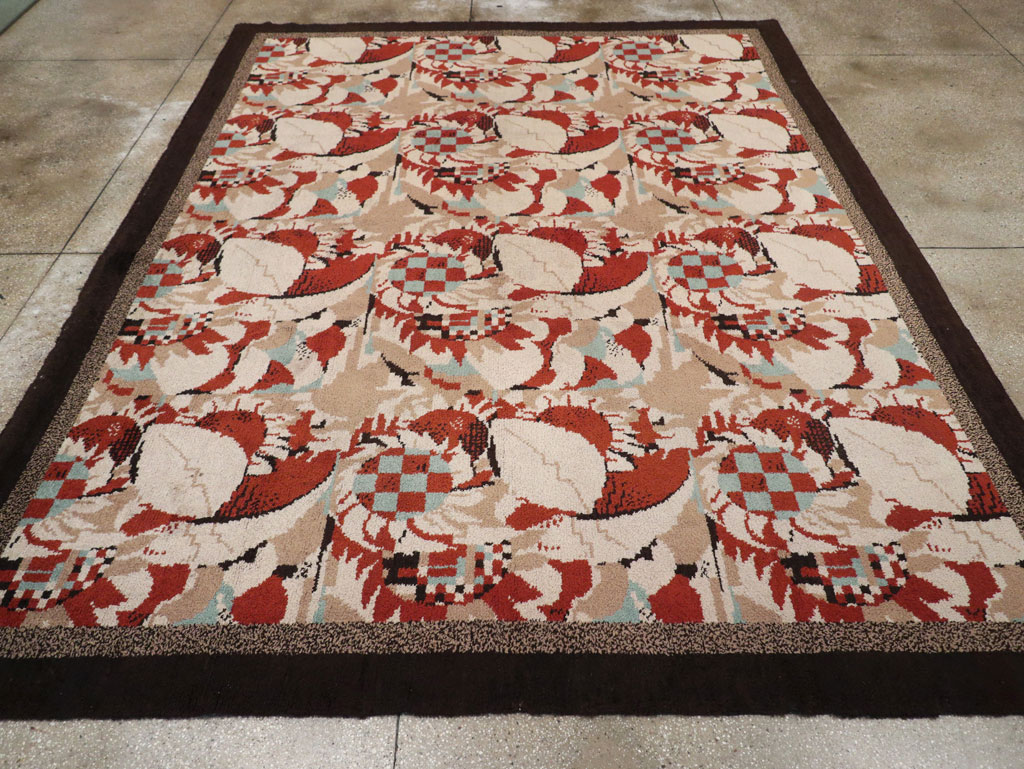 Vintage French Art Deco Room Size Carpet, No.33360 - Staging