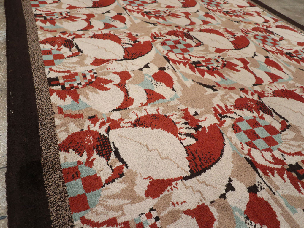 Vintage French Art Deco Room Size Carpet, No.33360 - Staging