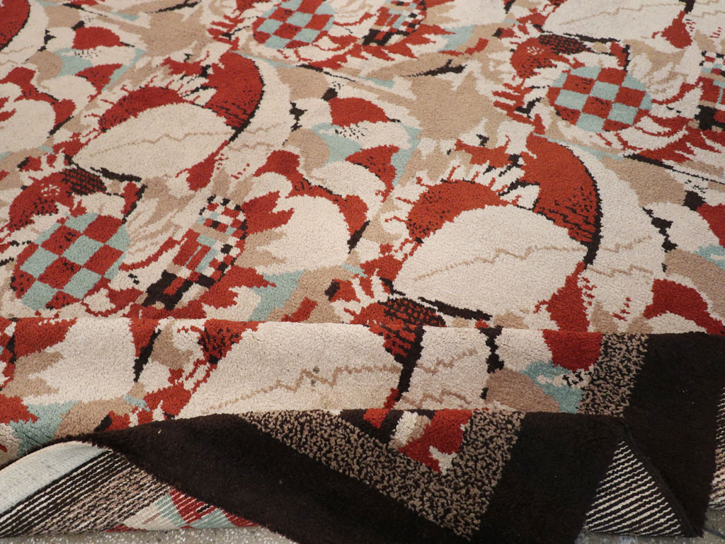 Vintage French Art Deco Room Size Carpet, No.33360 - Staging
