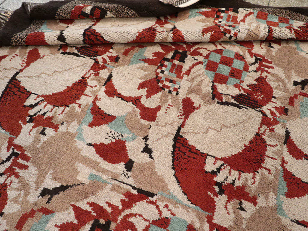 Vintage French Art Deco Room Size Carpet, No.33360 - Staging