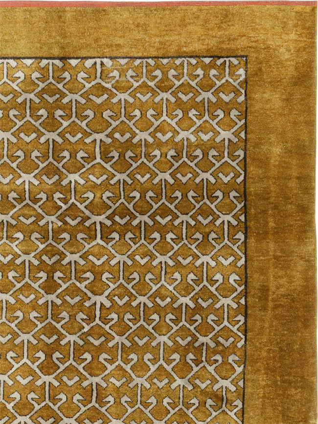 Vintage Turkish Anatolian Square Room Size Carpet, No.33363 - Staging