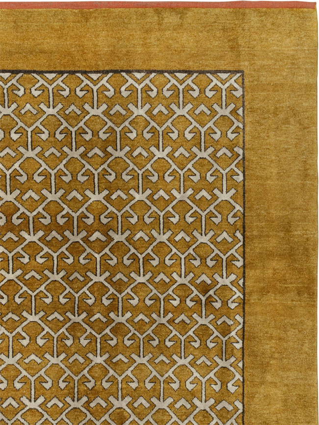 Vintage Turkish Anatolian Square Room Size Carpet, No.33363 - Staging