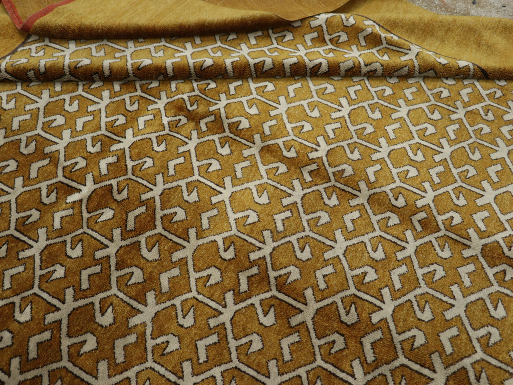 Vintage Turkish Anatolian Square Room Size Carpet, No.33363 - Staging