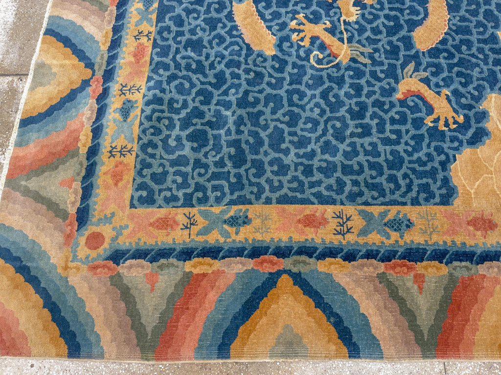 Antique Chinese Peking Room Size Carpet, No.33365 - Staging