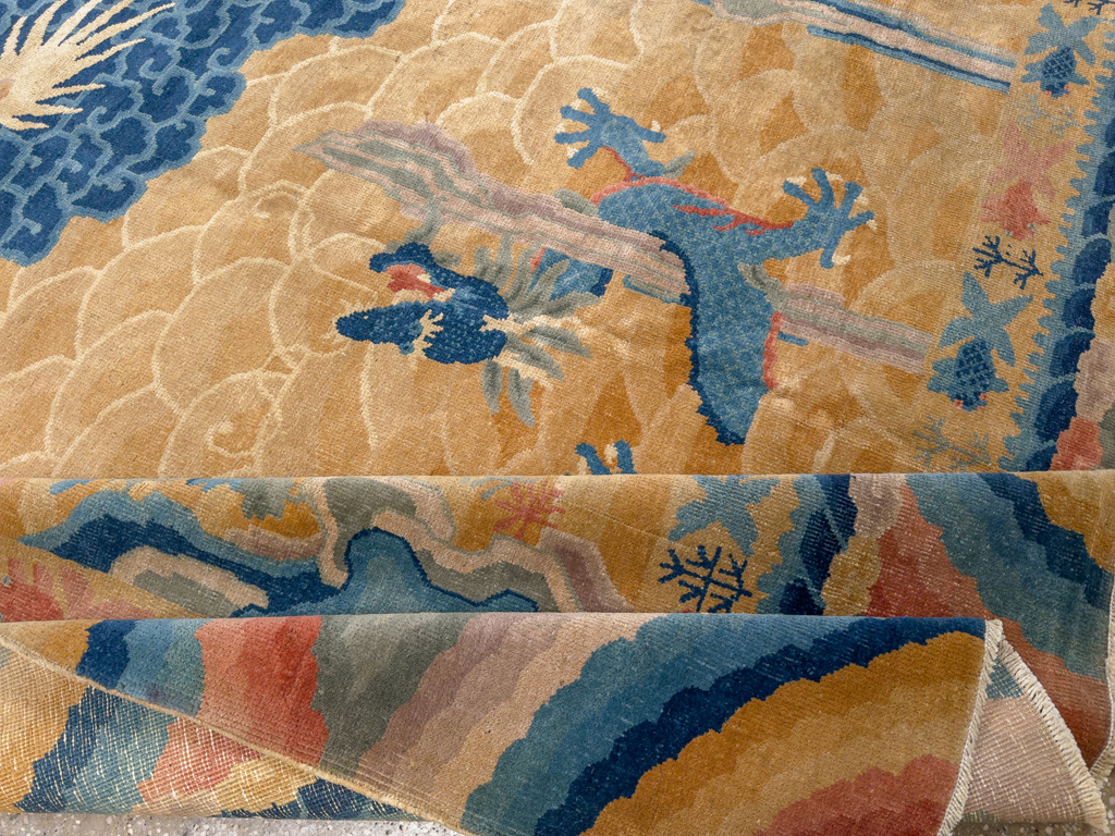 Antique Chinese Peking Room Size Carpet, No.33365 - Staging