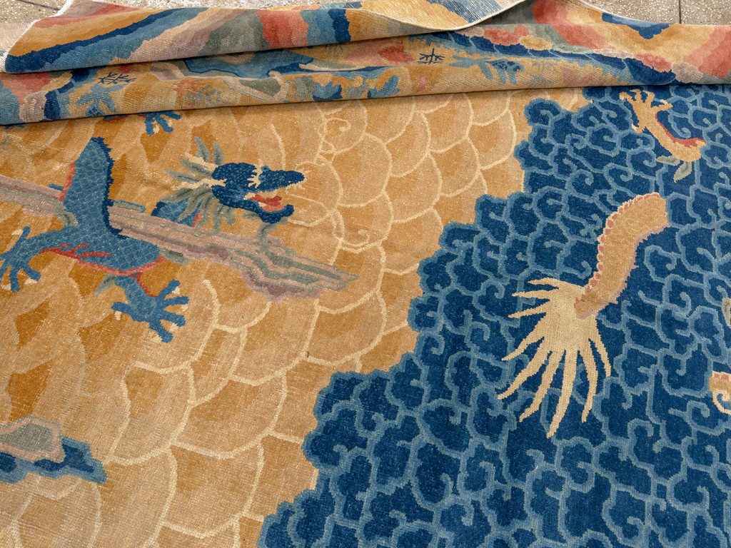 Antique Chinese Peking Room Size Carpet, No.33365 - Staging