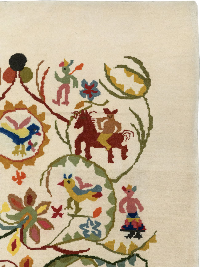 Mid-20th Century Art Deco Carpet By Olga Fisch, No.33367 - Staging