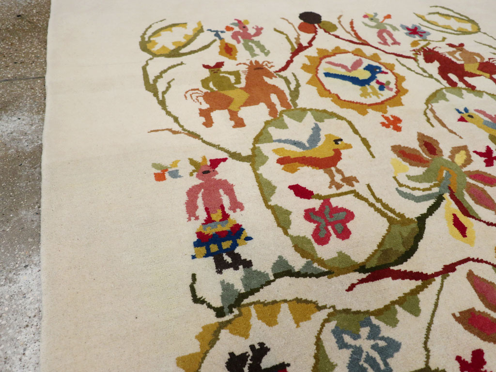 Mid-20th Century Art Deco Carpet By Olga Fisch, No.33367 - Staging