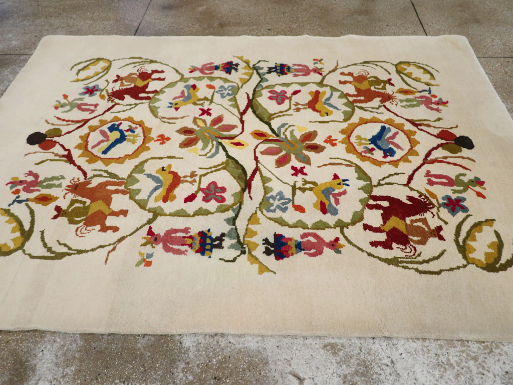 Mid-20th Century Art Deco Carpet By Olga Fisch, No.33367 - Staging