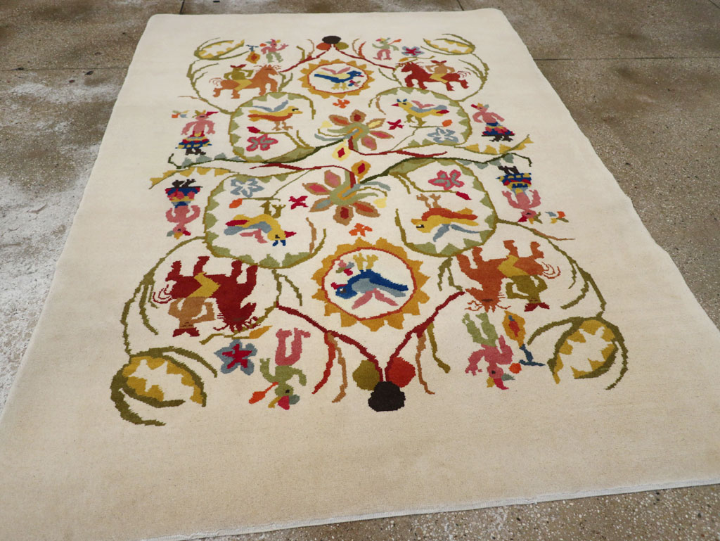 Mid-20th Century Art Deco Carpet By Olga Fisch, No.33367 - Staging