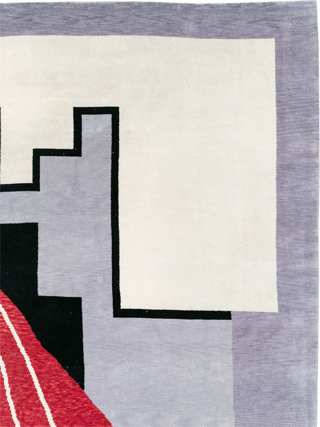 Modern Turkish Art Deco Square Room Size Carpet, No.33368 - Staging