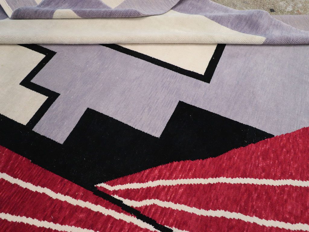 Modern Turkish Art Deco Square Room Size Carpet, No.33368 - Staging