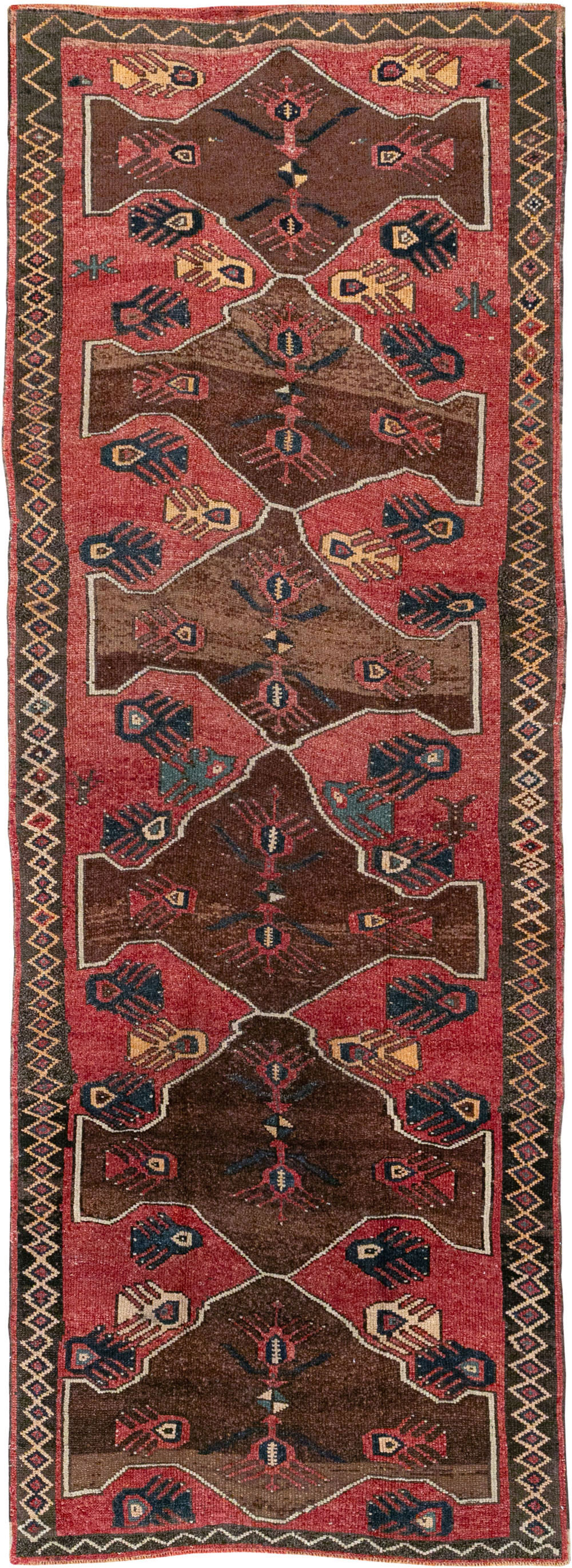 Vintage Turkish Anatolian Wide Gallery Runner, No.33369 - Staging