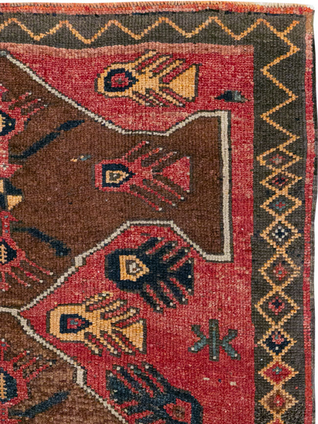 Vintage Turkish Anatolian Wide Gallery Runner, No.33369 - Staging