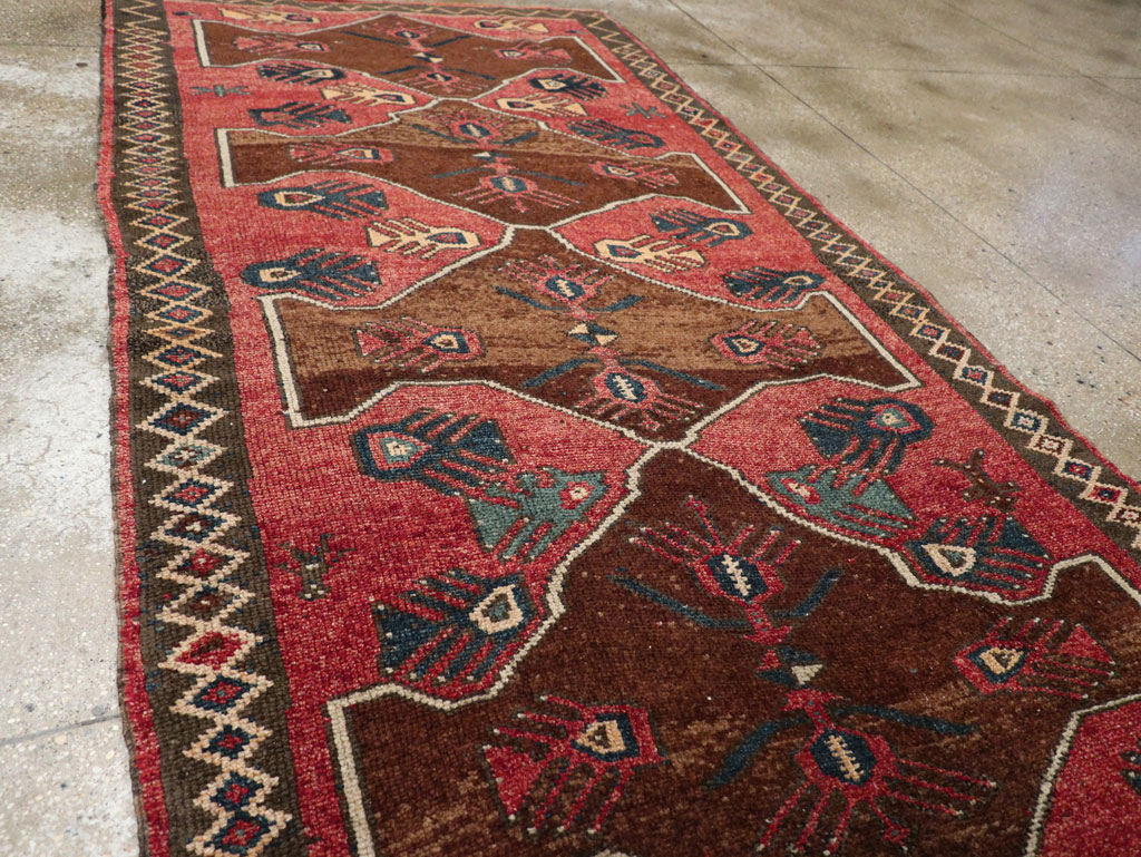 Vintage Turkish Anatolian Wide Gallery Runner, No.33369 - Staging