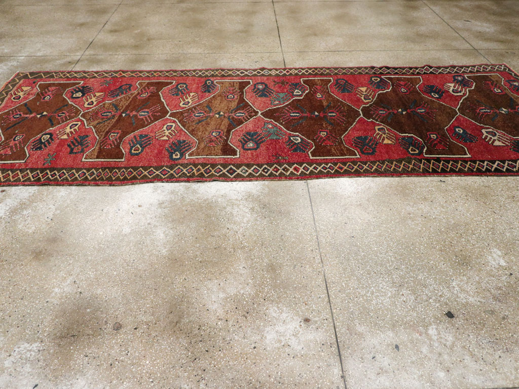 Vintage Turkish Anatolian Wide Gallery Runner, No.33369 - Staging
