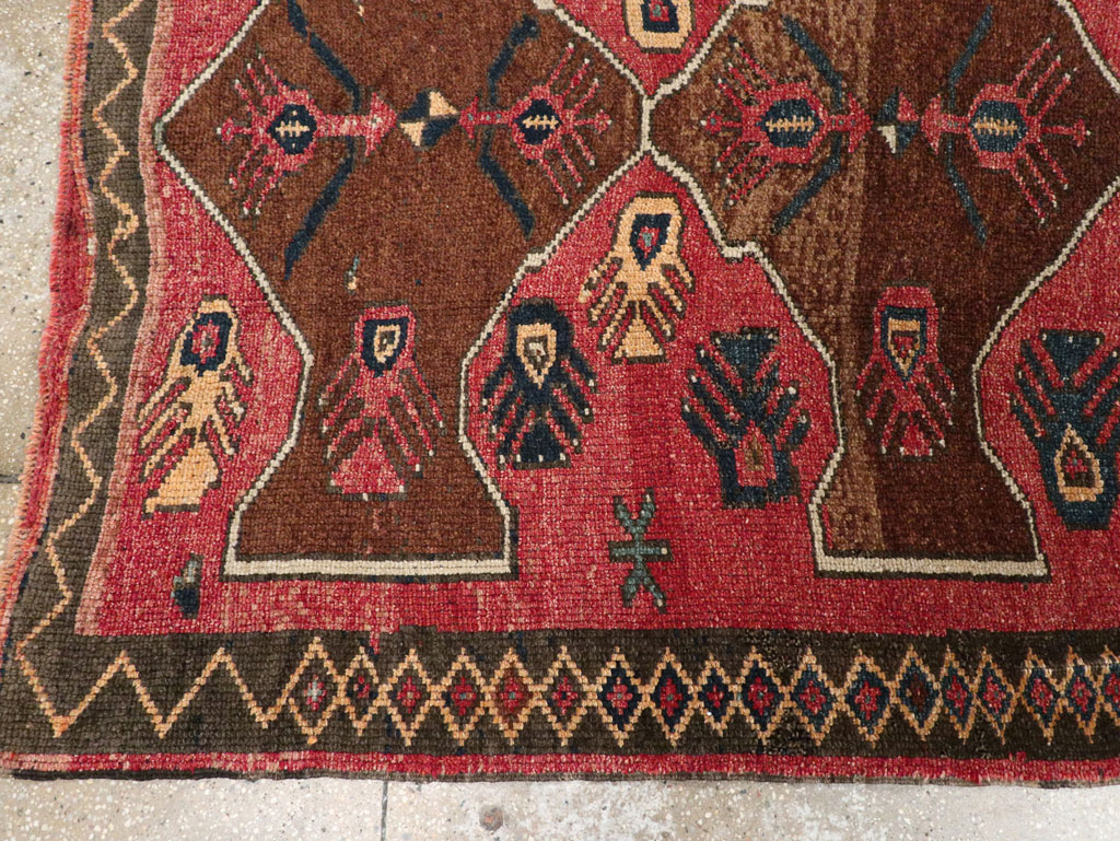 Vintage Turkish Anatolian Wide Gallery Runner, No.33369 - Staging