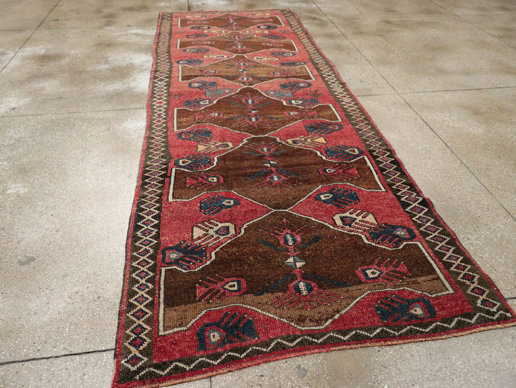 Vintage Turkish Anatolian Wide Gallery Runner, No.33369 - Staging