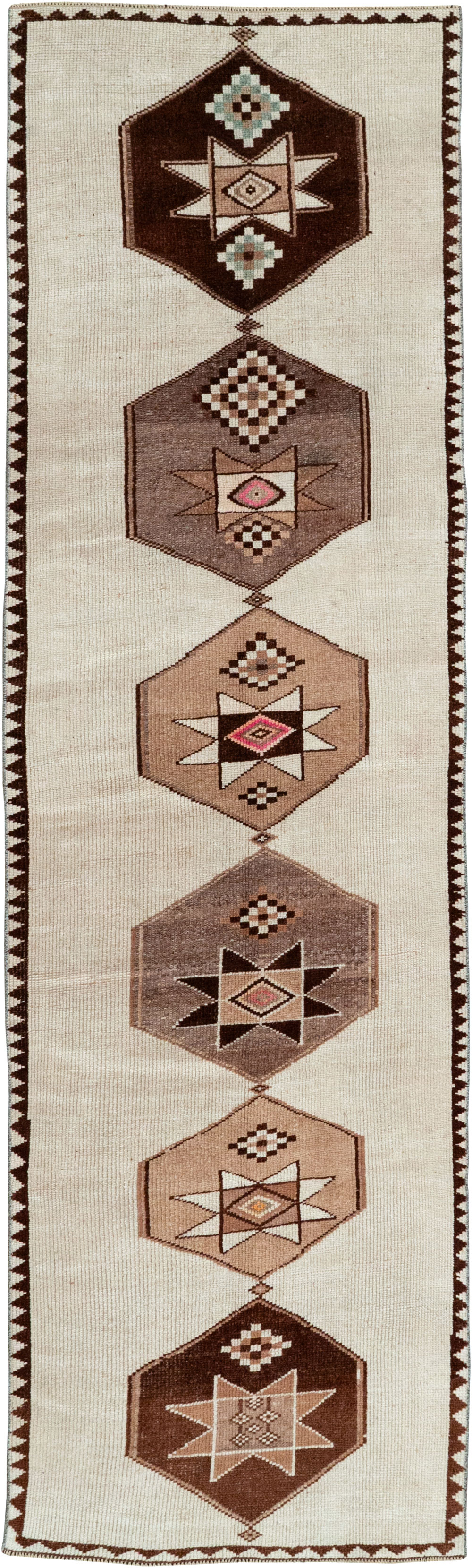 Vintage Turkish Anatolian Runner, No.33373 - Staging