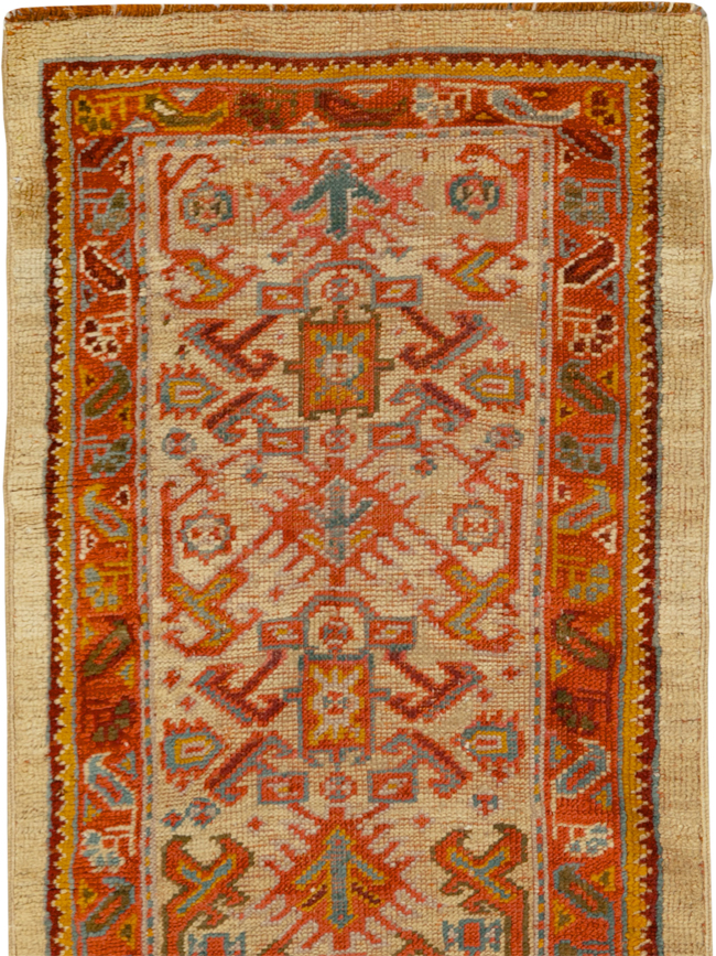 Antique Turkish Oushak Long Runner, No.33379 - Staging