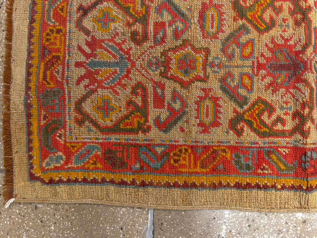 Antique Turkish Oushak Long Runner, No.33379 - Staging