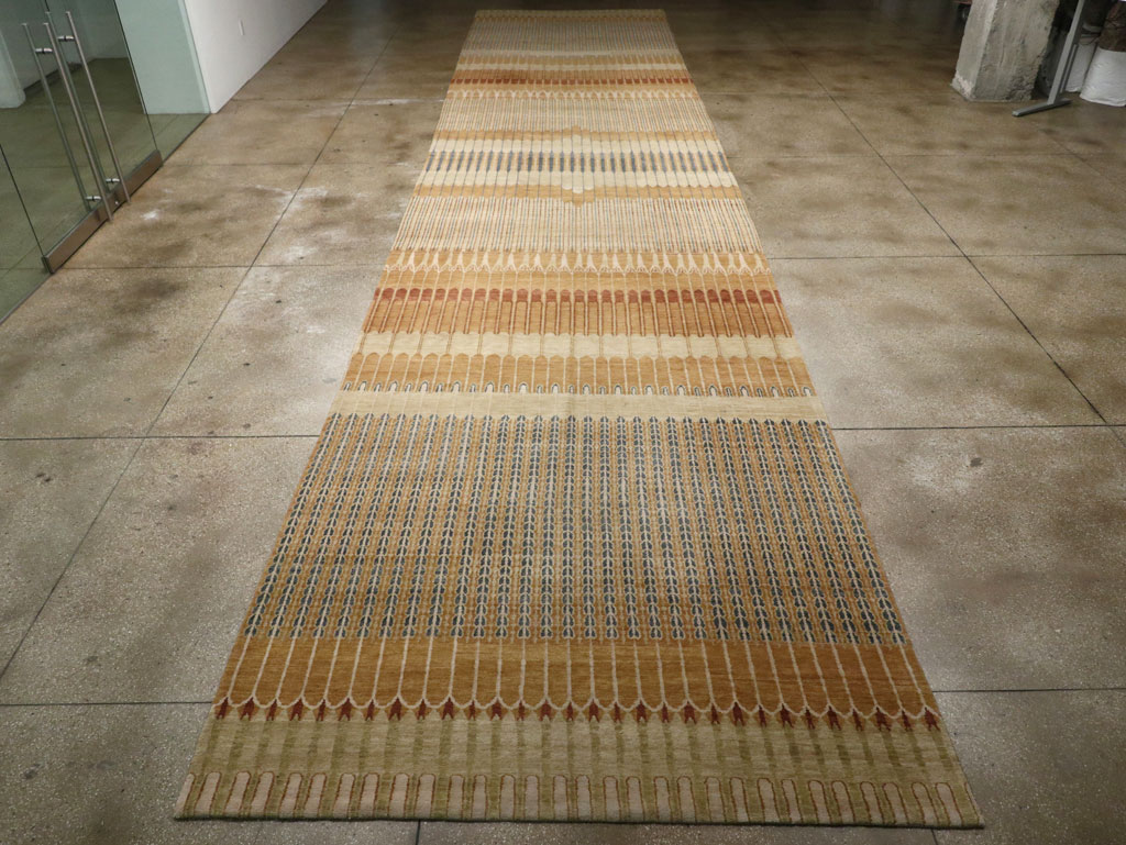 Modern Tibetan Long and Narrow Carpet, No.33382 - Staging