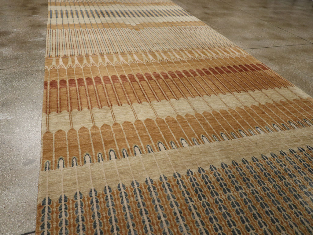 Modern Tibetan Long and Narrow Carpet, No.33382 - Staging