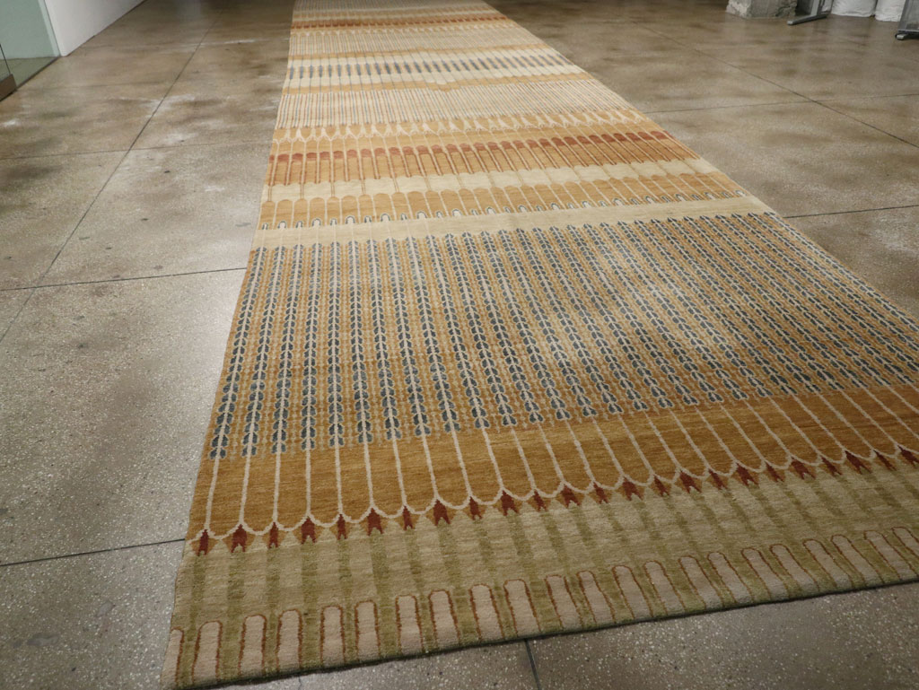Modern Tibetan Long and Narrow Carpet, No.33382 - Staging