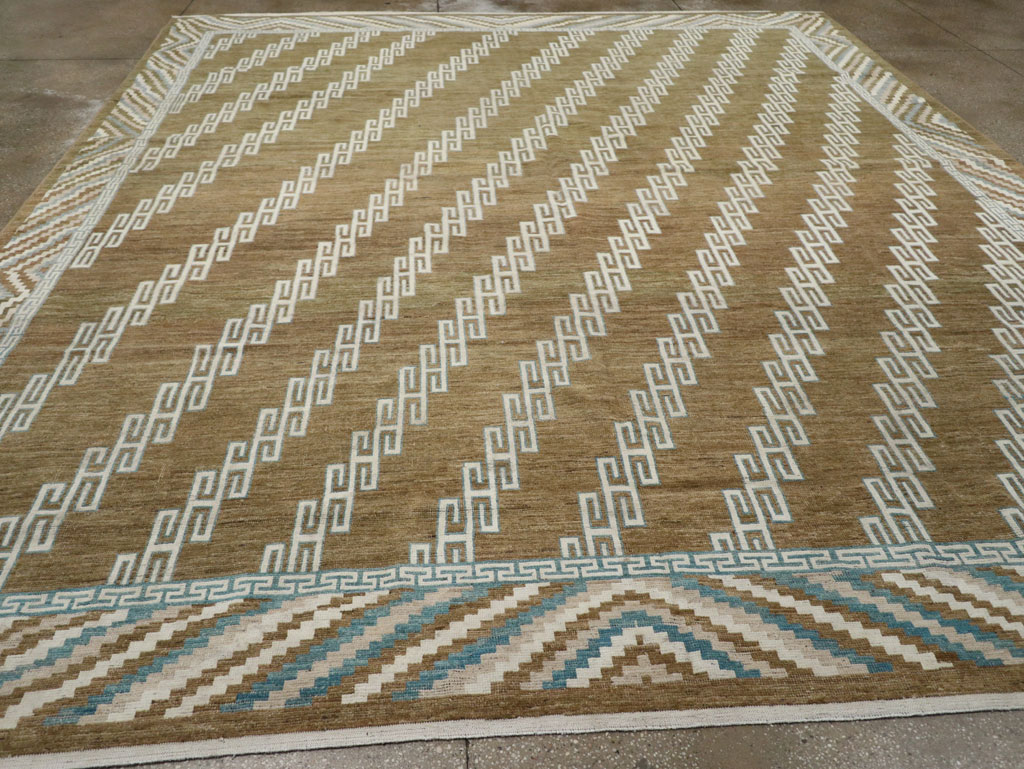 Modern East Turkestan Khotan Large Room Size Carpet, No.33390 - Staging