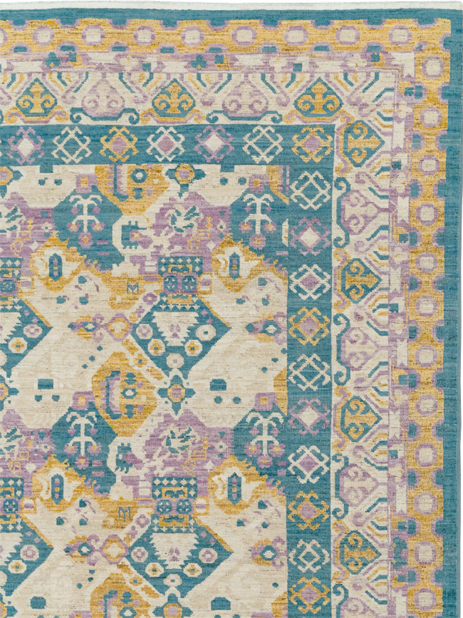 Modern East Turkestan Khotan Room Size Carpet, No.33391 - Staging
