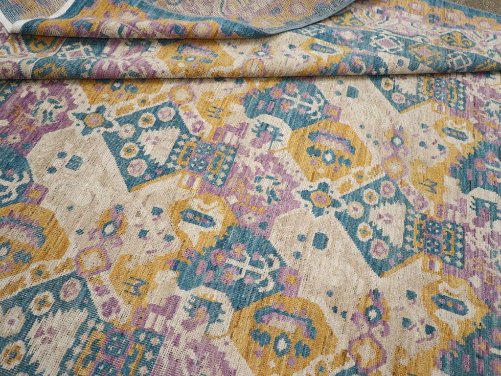 Modern East Turkestan Khotan Room Size Carpet, No.33391 - Staging