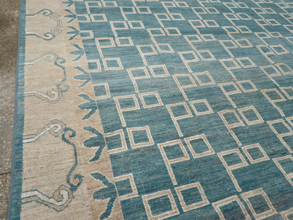 Modern East Turkestan Khotan Square Room Size Carpet, No.33393 - Staging