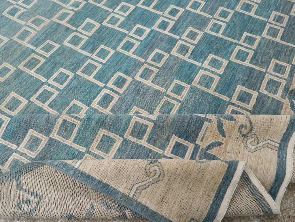 Modern East Turkestan Khotan Square Room Size Carpet, No.33393 - Staging