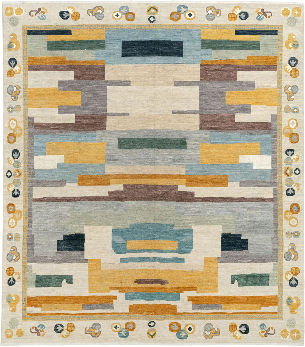 Modern East Turkestan Khotan Large Room Size Carpet, No.33395 - Staging