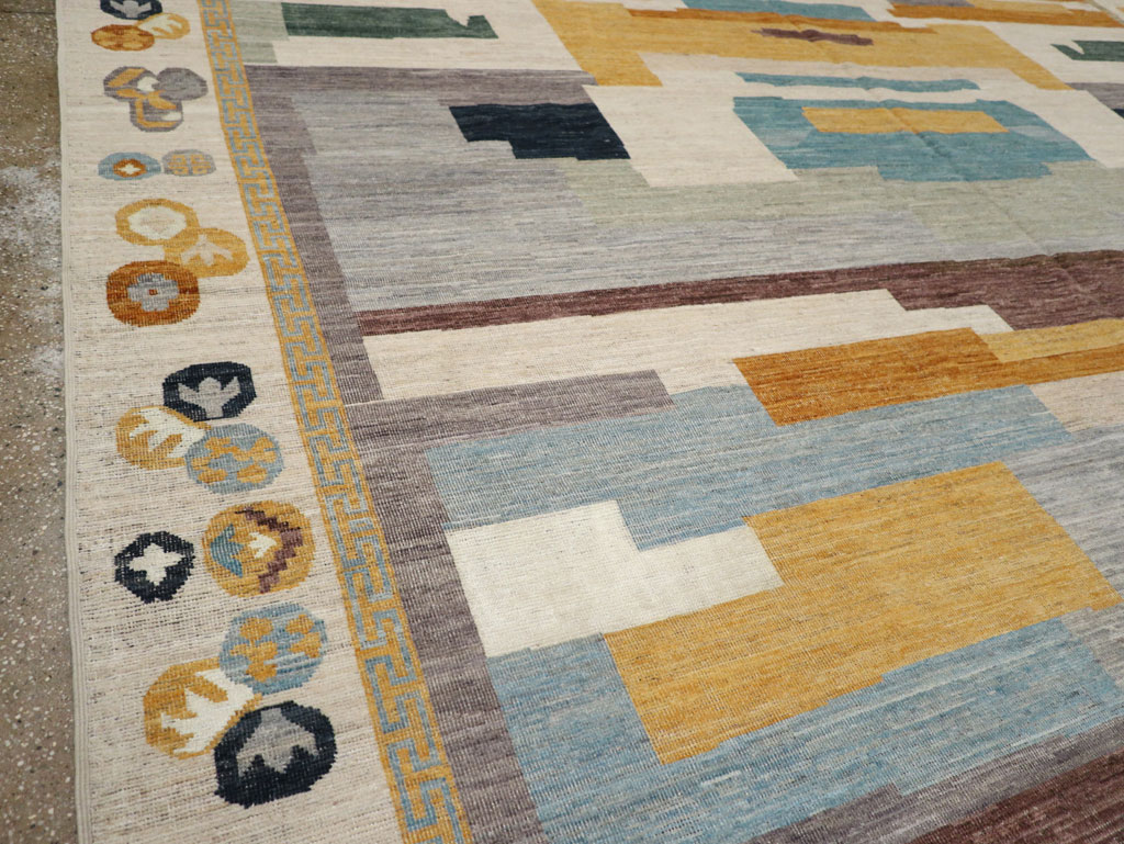 Modern East Turkestan Khotan Large Room Size Carpet, No.33395 - Staging