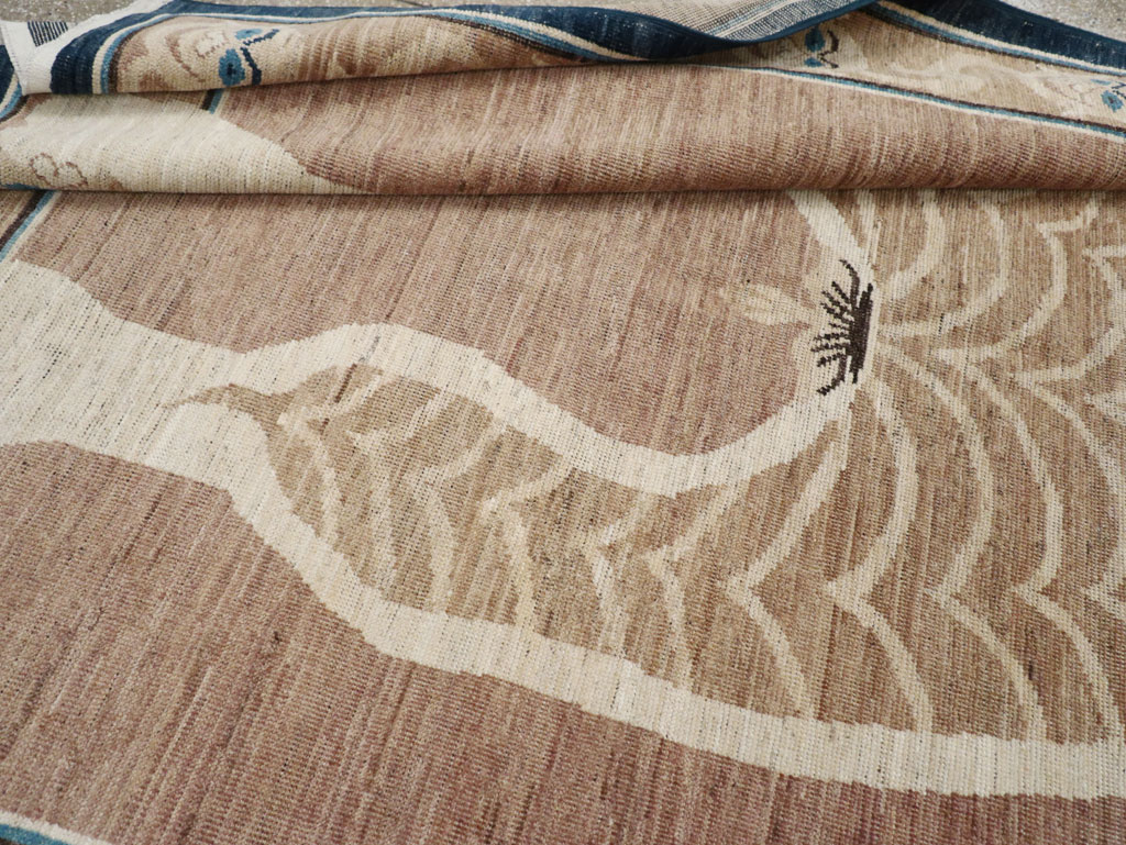 Modern East Turkestan Khotan Pictorial Accent Rug, No.33398 - Staging