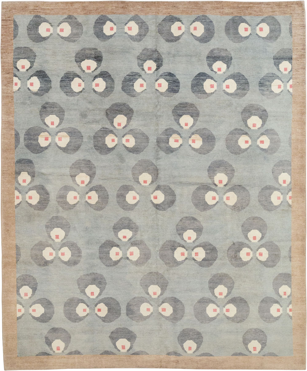 Modern East Turkestan Art Deco Room Size Carpet, No.33401 - Staging