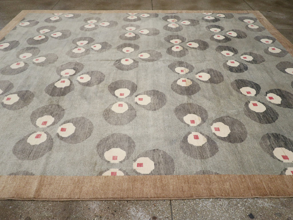 Modern East Turkestan Art Deco Room Size Carpet, No.33401 - Staging