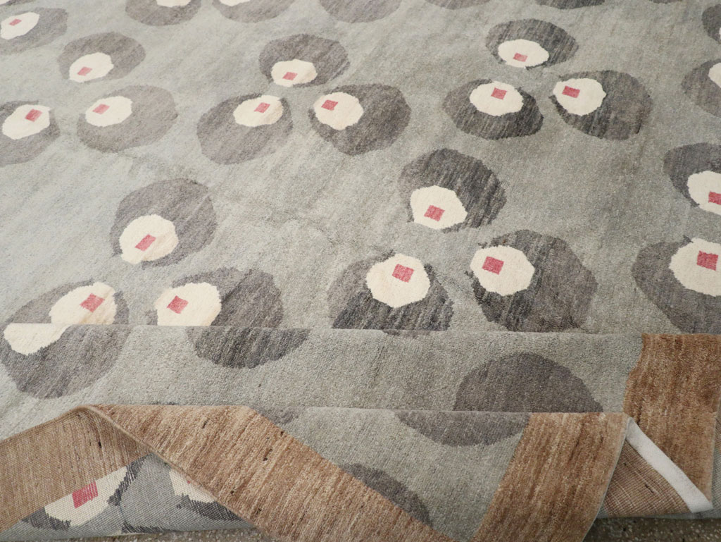 Modern East Turkestan Art Deco Room Size Carpet, No.33401 - Staging