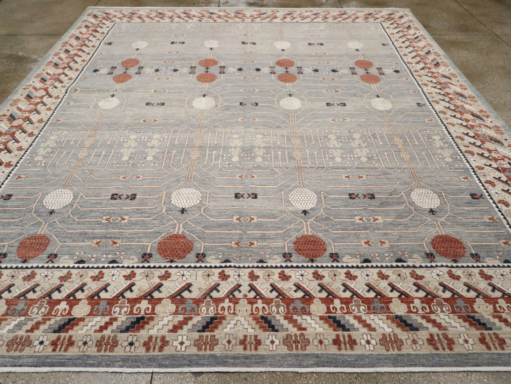 Modern East Turkestan Khotan Large Room Size Carpet, No.33402 - Staging